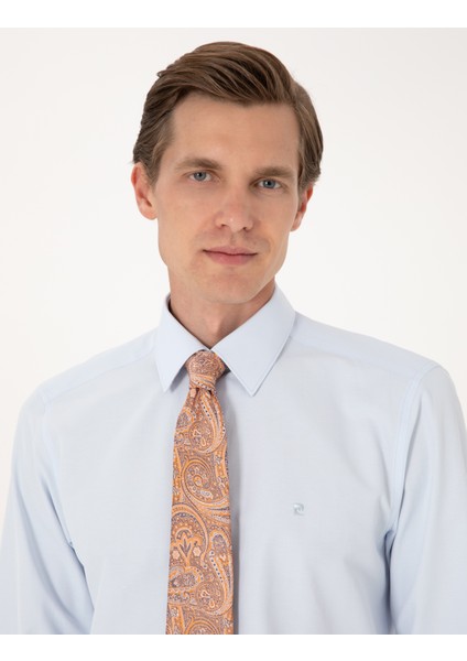 Erkek Açık Mavi Regular Fit Uzun Kollu Basic Gömlek 50316742-VR003 fiyatları