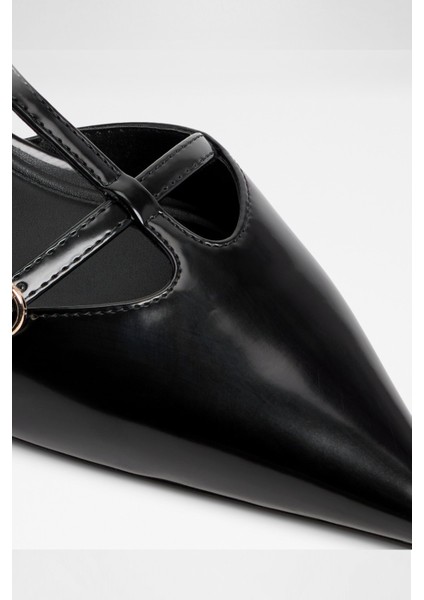 Galatrix Ayakkabı Orta Boy Topuklu - Siyah