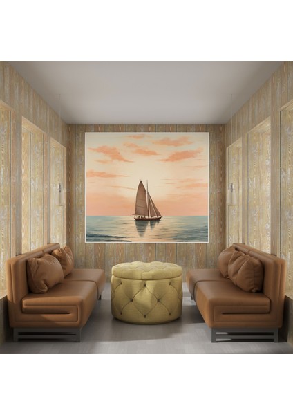 Retro Yelkenli Kanvas Tablo - Nostaljik Ufuk - Duvar Dekorasyonu - Yelkenli Duvar Sanatı Ev Dekorasyonu Gezgin Ruh fiyatları