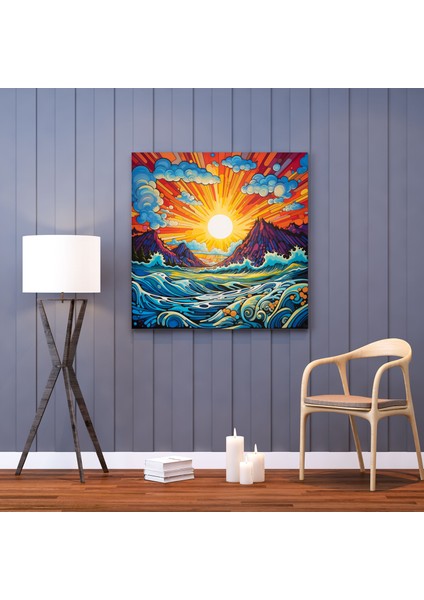 Güneş Doğuşu Duvar Dekorasyonu - Cesur Pop Sanat Tarzı - Ev Dekorasyonu Pop Sanat Tarzı modelleri