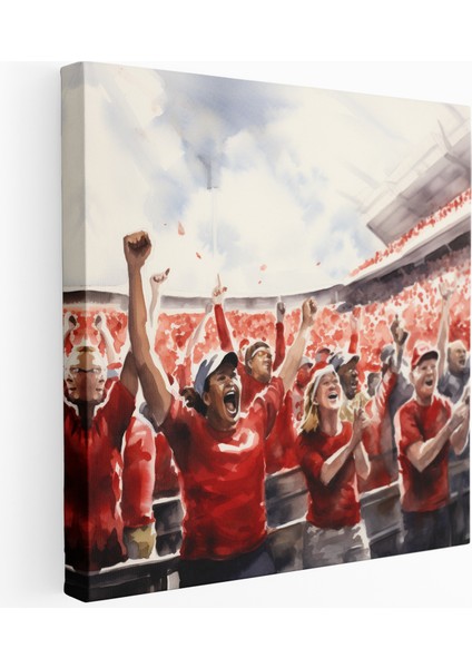 Stadyumda Tezahürat Yapan Taraftarlar Futbol Kanvas Tablo