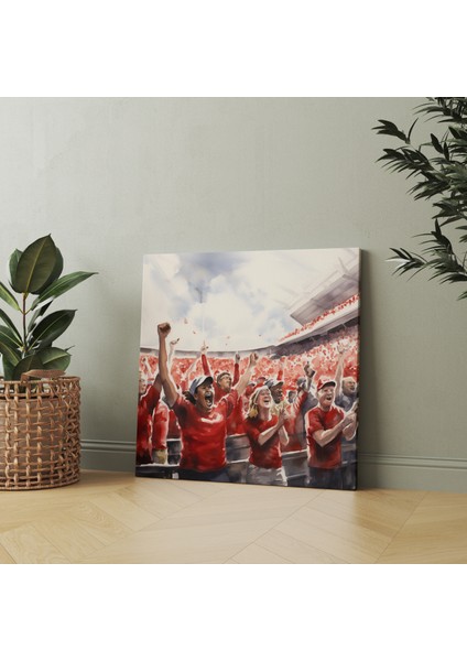 Stadyumda Tezahürat Yapan Taraftarlar Futbol Kanvas Tablo fiyatları