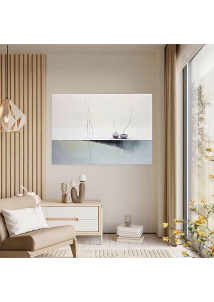 Zen Bahçesi Kanvas Tablo - Zen Bahçesi Minimalist Soyut Tablo Duvar Dekorasyonu Kanvas Tablo modelleri