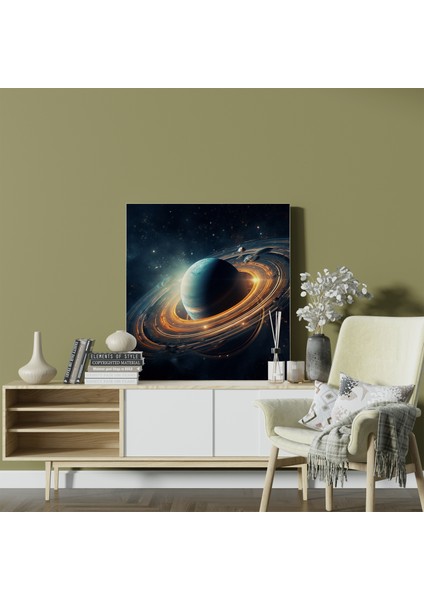 Halkalı Gezegen Kanvas Tablo fiyatları