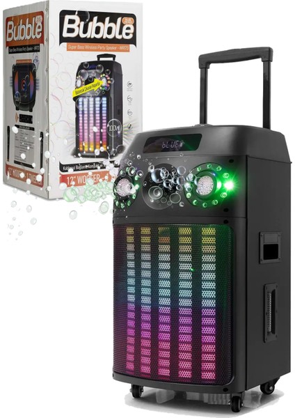 Büyük Boy Bluetooth Hoparlör Speaker 12" Woofer 1 Tweeter 100W 2 Mikrofon Hoparlör Baloncuklu fırsatları