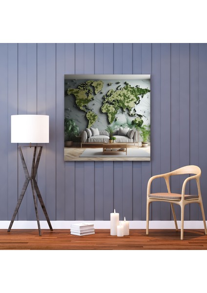 Dünya Haritası - Doğal Manzara Kanvas Tablo - Duvar Dekorasyonu Dünya Haritası Doğal Kanvas fiyatları