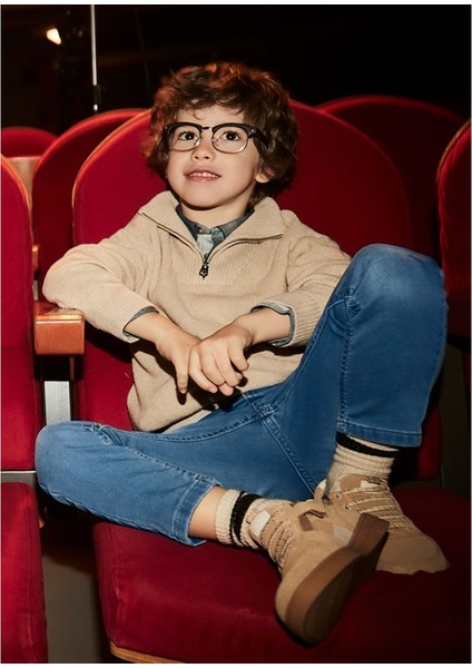 Erkek Çocuk Kot Pantolon - Mayoral - Mavi - 8 Yaş - 4571-MAVİ-8 Yaş