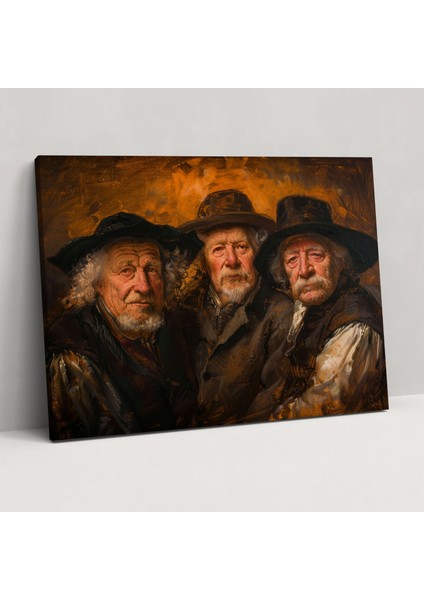 Rembrandt Dramatik Aydınlatmalı Kanvas Tablo - Rembrandt Duvar Dekorasyonu