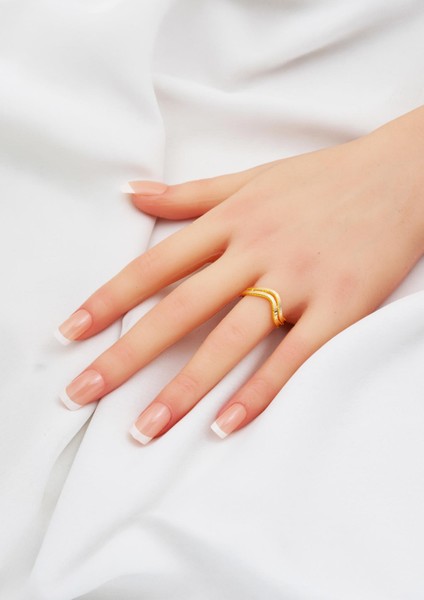 Zikzaklı Ajda Yüzük 14 Ayar Altın fiyatları