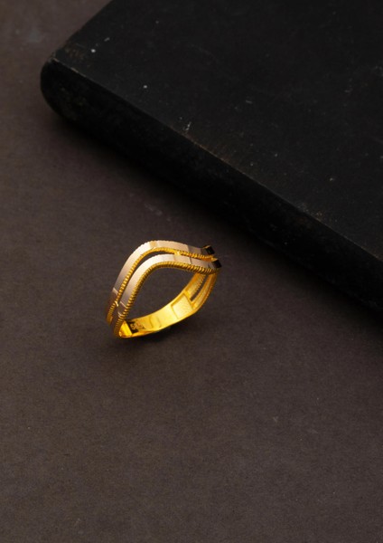 Zikzaklı Ajda Yüzük 14 Ayar Altın modelleri