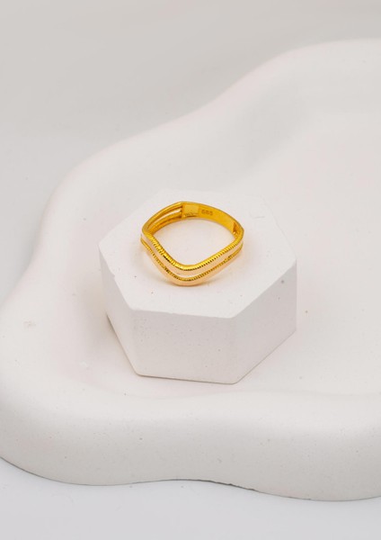 Zikzaklı Ajda Yüzük 14 Ayar Altın fırsatları