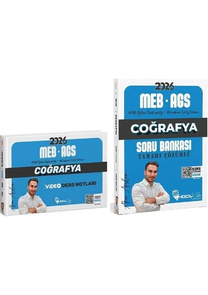 Hoca Kafası 2026 Meb-Ags Coğrafya Video Ders Notları + Soru Bankası 2 Li Set