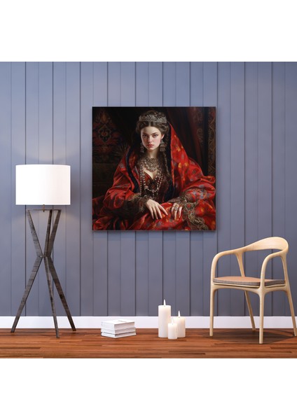 Rönesans Kanvas Tablo: Soylu Kadın Portresi - Rönesans Duvar Sanatı Yağlı Boya Duvar Dekorasyonu fiyatları