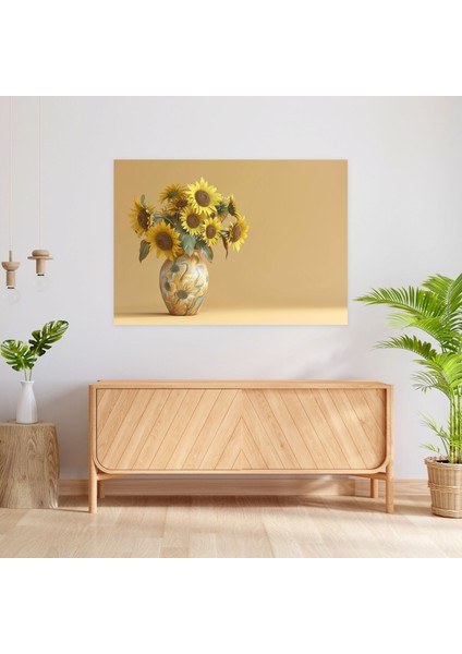 Vincent Van Gogh Oniki Ayçiçekli Vazo Kanvas Tablo - Duvar Dekorasyonu Ev Dekorasyonu fiyatları