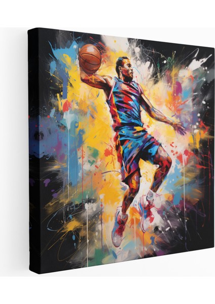 Canlı Basketbol Oyuncusu Kanvas Tablo