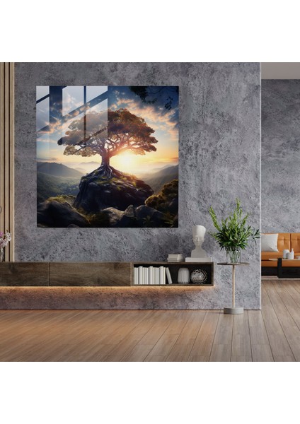 Yaşam Ağacı Duvar Dekorasyonu - Fotoğraf Sanatı - Yaşam Ağacı Ev Dekorasyonu Kanvas Nefes Kesen Yakalama fiyatları