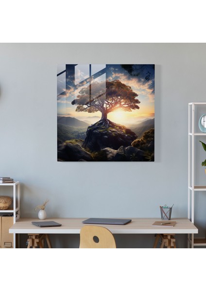 Yaşam Ağacı Duvar Dekorasyonu - Fotoğraf Sanatı - Yaşam Ağacı Ev Dekorasyonu Kanvas Nefes Kesen Yakalama modelleri