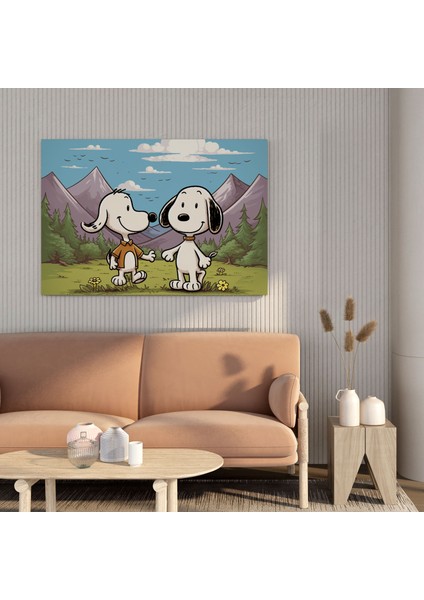 Snoopy Duvar Sanatı - Dostluk Kanvas Tablo - Charlie Brown Duvar Dekorasyonu Kanvas Duvar Sanatı fiyatları