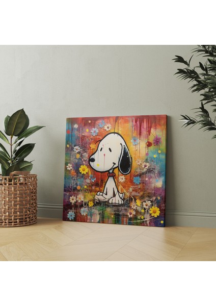 Snoopy Soyut Kanvas Tablo - Ev Dekorasyonu Snoopy Kanvas Tablo fiyatları