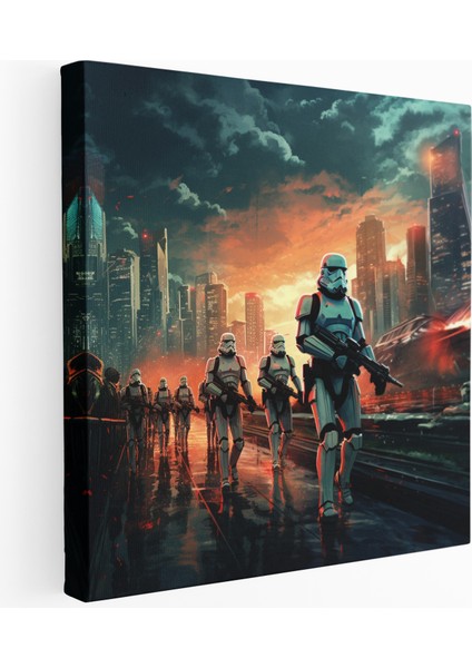 Gelecekçi Stormtrooper Dijital Kanvas Tablo Baskı