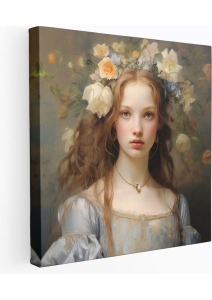 Rönesans Duvar Sanatı: Büyüleyici Müze Portresi - Rönesans Soft Renkler Kanvas Tablo Duvar Sanatı