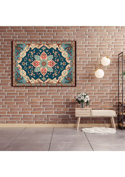 Türk Halı Desenli Duvar Sanatı - Türk Halısı Deseni ile Kanvas Tablo modelleri