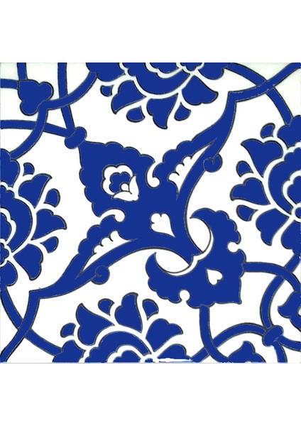 20 x 20 cm Sp 83 Kobalt Beyaz Iznik Rumi Desenli Çini Pano fırsatları
