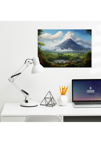 Majestik Volkan Duvar Sanatı - Kanvas Tablo Ev Dekorasyonu Volkan Temalı fiyatları
