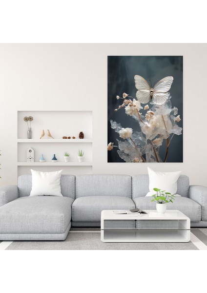 Gerçekçi Cam Heykel Kanvas Tablo - Gerçekçi Cam Heykel Çiçek Açan Çiçek Incelikli Güzellik fiyatları