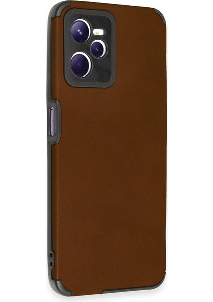 Realme C35 Kılıf Loop Deri Silikon - Kahverengi - ASOY9374-8764 fiyatları