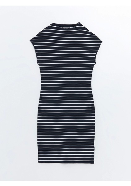 Lcw Vision Beyaz Dik Yaka Çizgili Kadın Elbise indirimleri