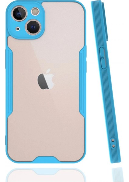 iPhone 13 Kılıf Platin Silikon - Mavi - ASOY6556-6209