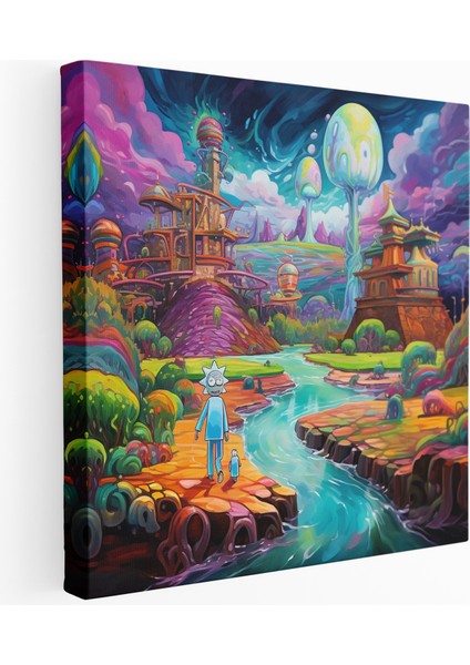 Harika Manzara Rick ve Morty Kanvas Tablo Baskı