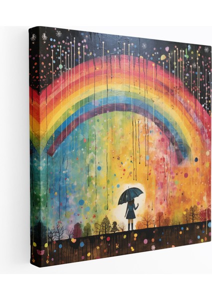 Yaylı Yağmur Kanvas Tablo - Yağmur Kanvas Masalsı