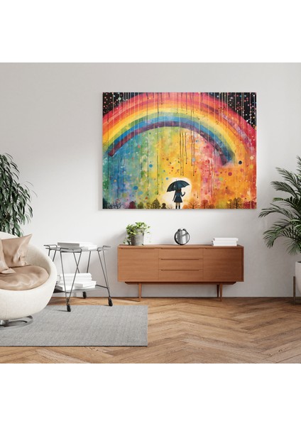 Yaylı Yağmur Kanvas Tablo - Yağmur Kanvas Masalsı fiyatları