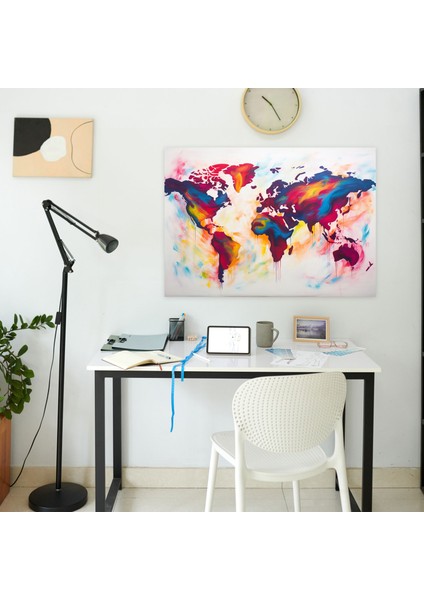 Dünya Haritası Duvar Sanatı - Dünya Haritası Kanvas Tablo Duvar Dekorasyonu Soyut fiyatları