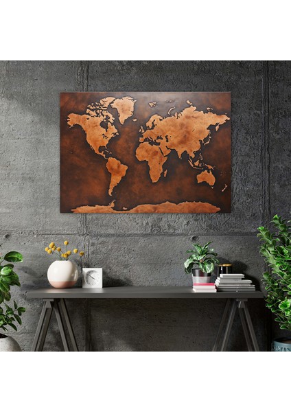 Gerçekçi Dünya Haritası Duvar Sanatı - Dünya Haritası Duvar Sanatı Kanvas Ev Dekorasyonu fiyatları