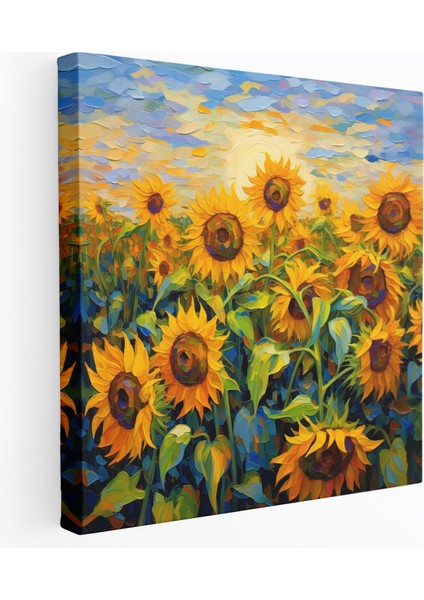 Dünyanın En Güzel Manzaraları - Ayçiçeği Tarlası Izlenimi - Dünyanın En Güzel Manzaraları Ayçiçeği Duvar Sanatı