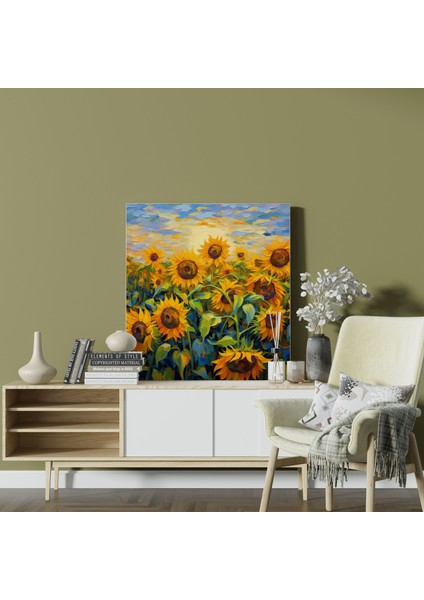 Dünyanın En Güzel Manzaraları - Ayçiçeği Tarlası Izlenimi - Dünyanın En Güzel Manzaraları Ayçiçeği Duvar Sanatı modelleri