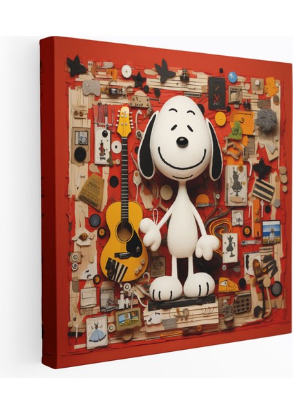 Snoopy Kanvas Tablo - Eğlenceli Kolaj Duvar Sanatı - Snoopy Kanvas Duvar Sanatı Eğlenceli Snoopy Kolaj Ikonik Pozlar ve Ifadeler