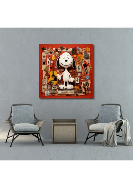 Snoopy Kanvas Tablo - Eğlenceli Kolaj Duvar Sanatı - Snoopy Kanvas Duvar Sanatı Eğlenceli Snoopy Kolaj Ikonik Pozlar ve Ifadeler modelleri