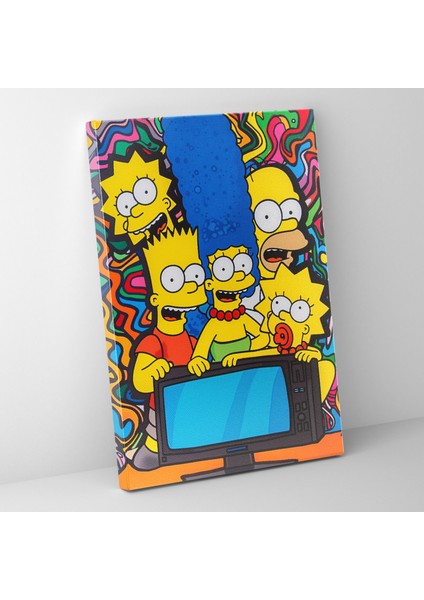 The Simpsons Pop Art Kanvas Tablo - Duvar Dekorasyonu Cesur Çizgiler