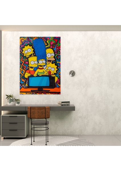 The Simpsons Pop Art Kanvas Tablo - Duvar Dekorasyonu Cesur Çizgiler modelleri