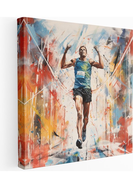 Kararlı Maraton Koşucusu Kanvas Tablo