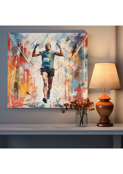 Kararlı Maraton Koşucusu Kanvas Tablo fiyatları