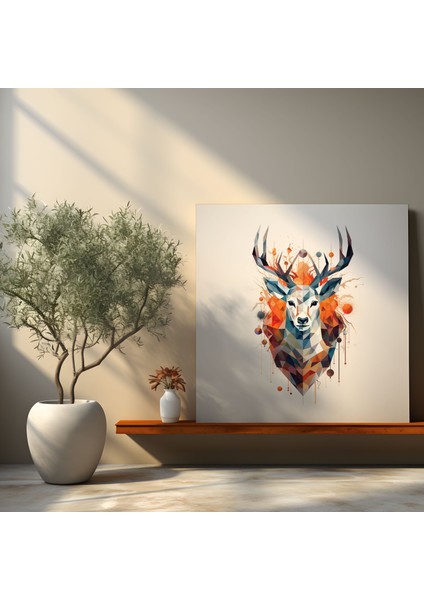 Vahşi Yaşam Kanvas Tablosu - Soyut Geometrik Hayvan Siluetleri - Vahşi Yaşam Hayvan Siluetleri Kanvas Tablo Kanvas Duvar Sanatı modelleri