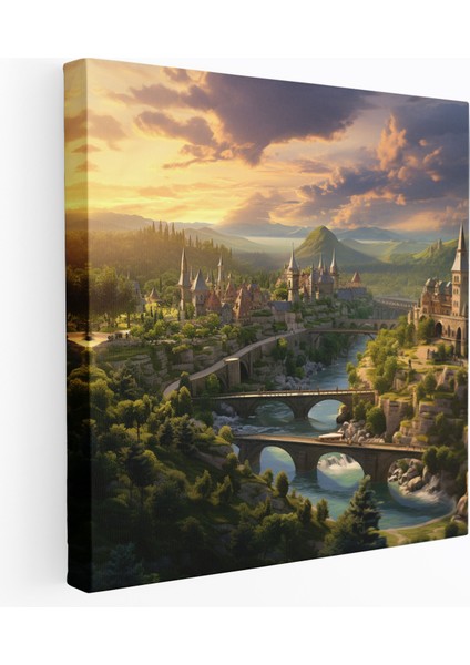 Rönesans Duvar Sanatı - Manzara Resmi - Kanvas Ev Dekorasyonu