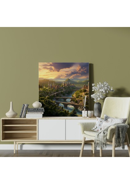 Rönesans Duvar Sanatı - Manzara Resmi - Kanvas Ev Dekorasyonu fiyatları