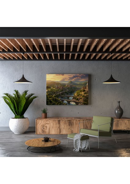 Rönesans Duvar Sanatı - Manzara Resmi - Kanvas Ev Dekorasyonu modelleri