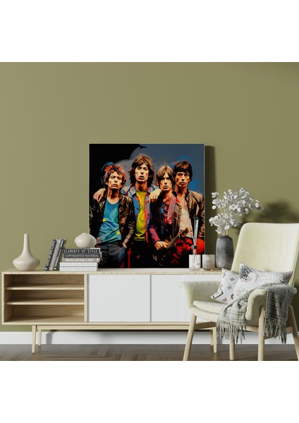 Pop Art Rolling Stones Kanvas Tablo - Rolling Stones Duvar Sanatı Rolling Stones Duvar Sanatı fiyatları